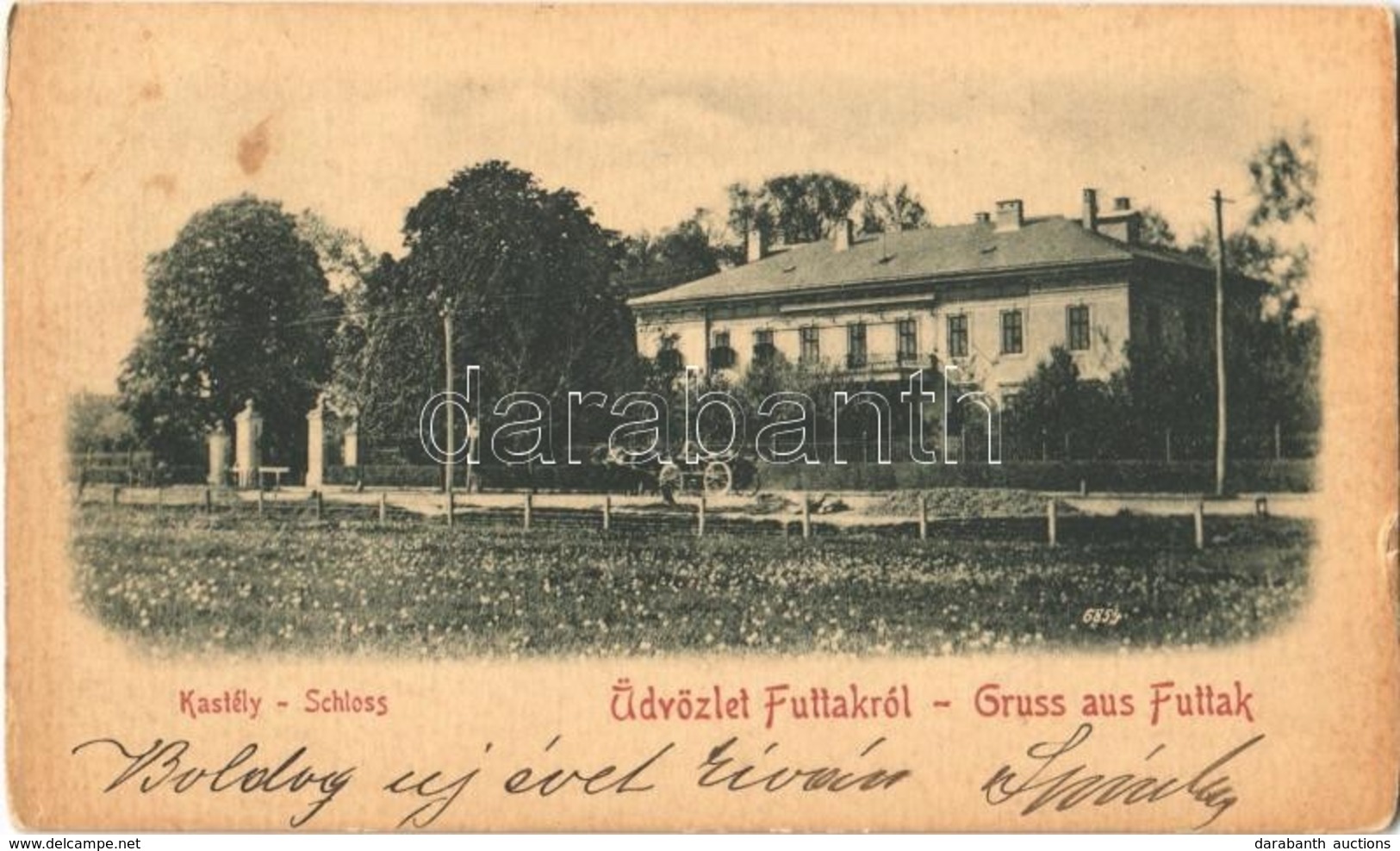 T2/T3 1900 Futak, Futtak, Futog; Hadik Kastély / Schloss / Castle (kis Szakadás / Small Tear) - Ohne Zuordnung