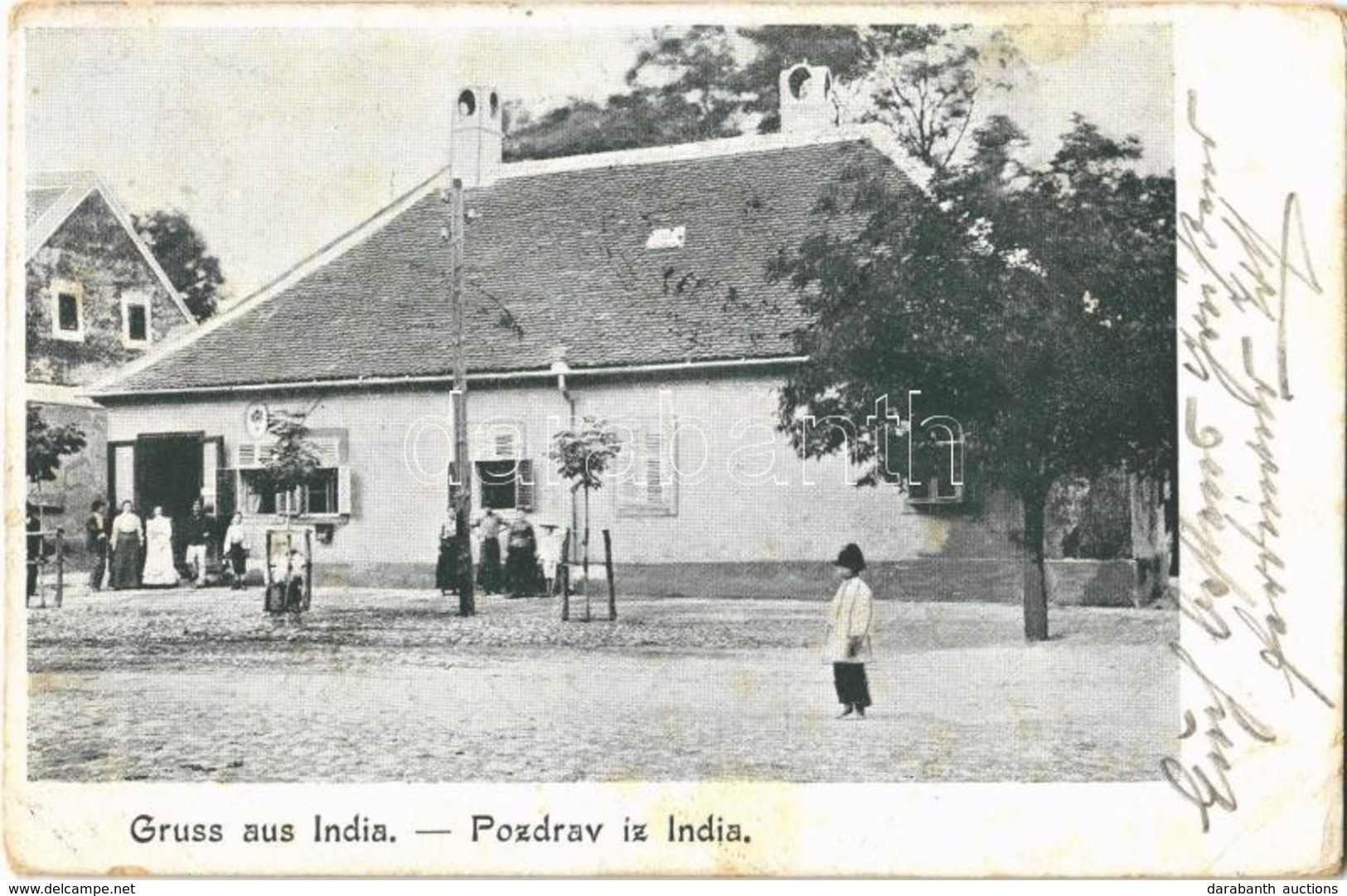 T2/T3 1903 India, Indija; M. Kir. Posta Hivatal (?) / Post Office + 'ZIMONY - BUDAPEST 36 SZ.' Vasúti Mozgóposta Bélyegz - Ohne Zuordnung