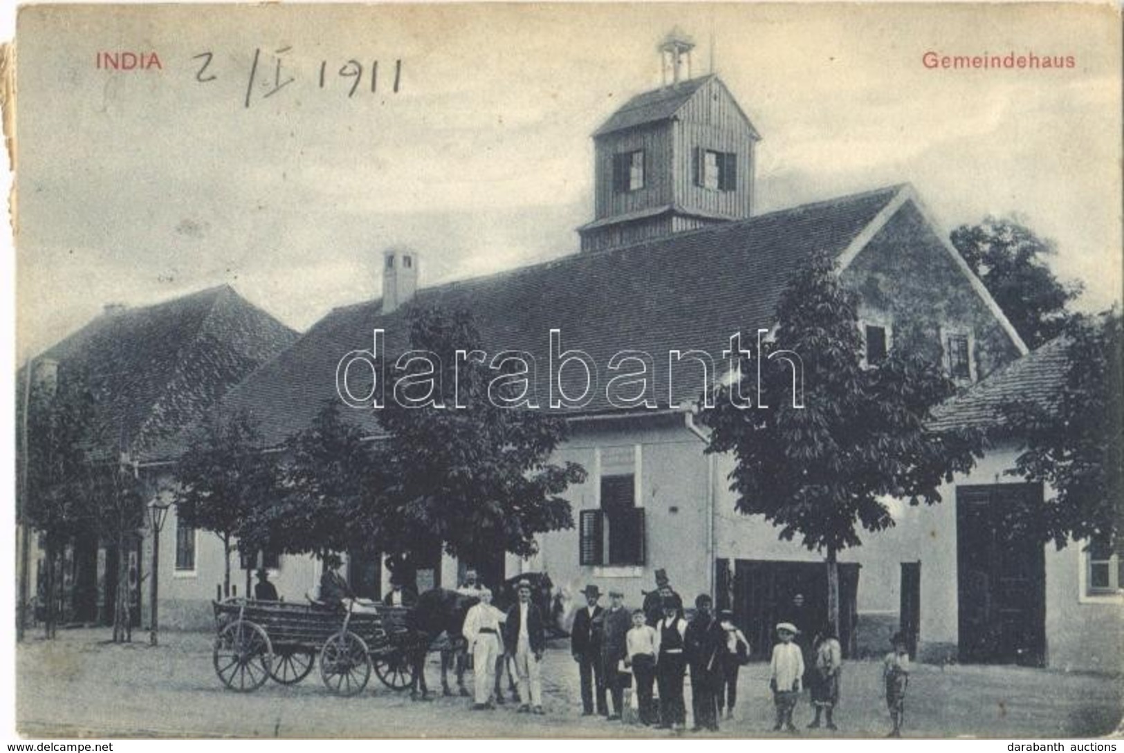 T2 1911 India, Indija;  Gemeindehaus / Községháza / Town Hall - Ohne Zuordnung