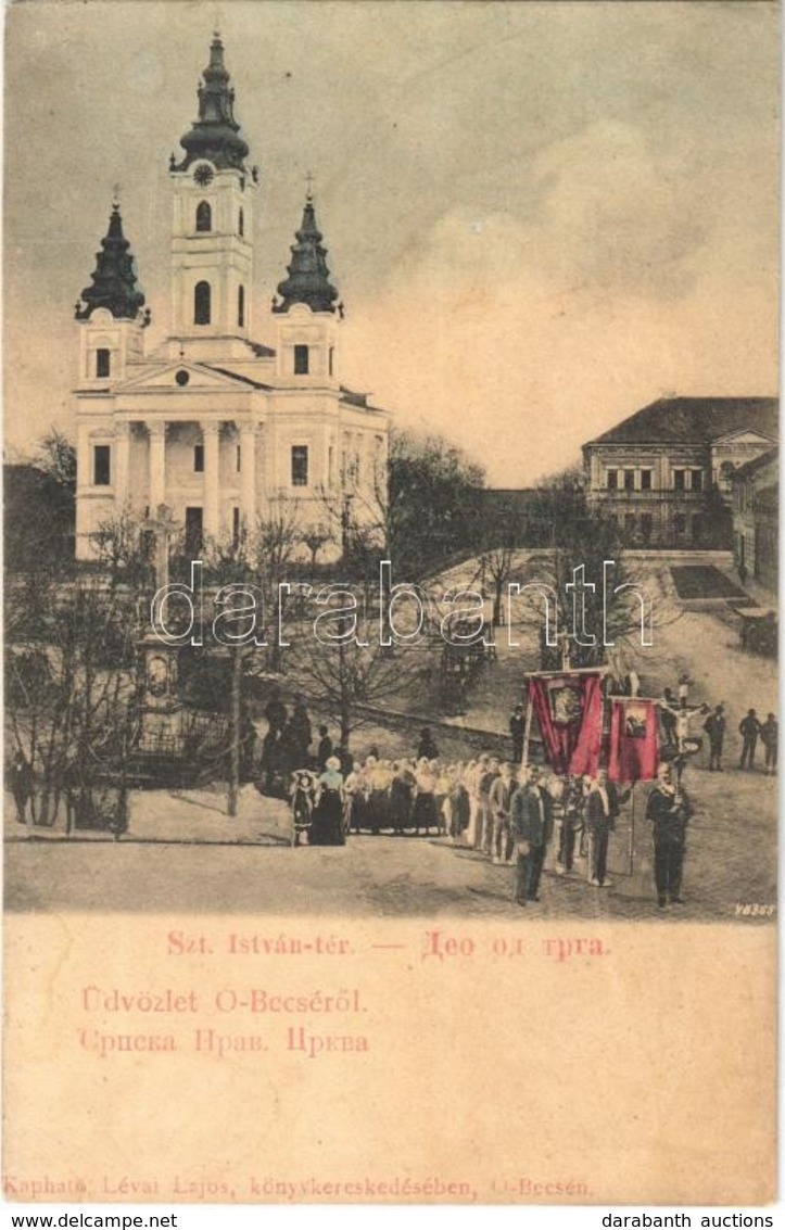 ** T1/T2 Óbecse, Stari Becej; Szent István Tér, Templom, Úrnapi Körmenet / Square, Church, Procession - Sin Clasificación