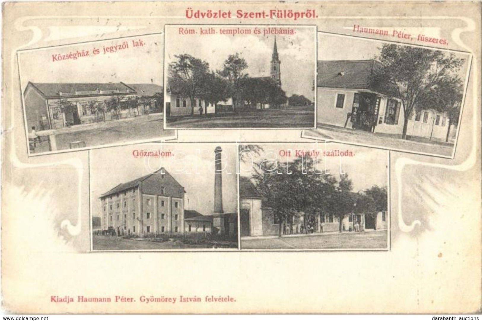 T2/T3 1907 Szentfülöp, Filipsdorf, Filipowa, Backi Gracac; Községház, Jegyzői Lak, Gőzmalom, Római Katolikus Templom és  - Ohne Zuordnung