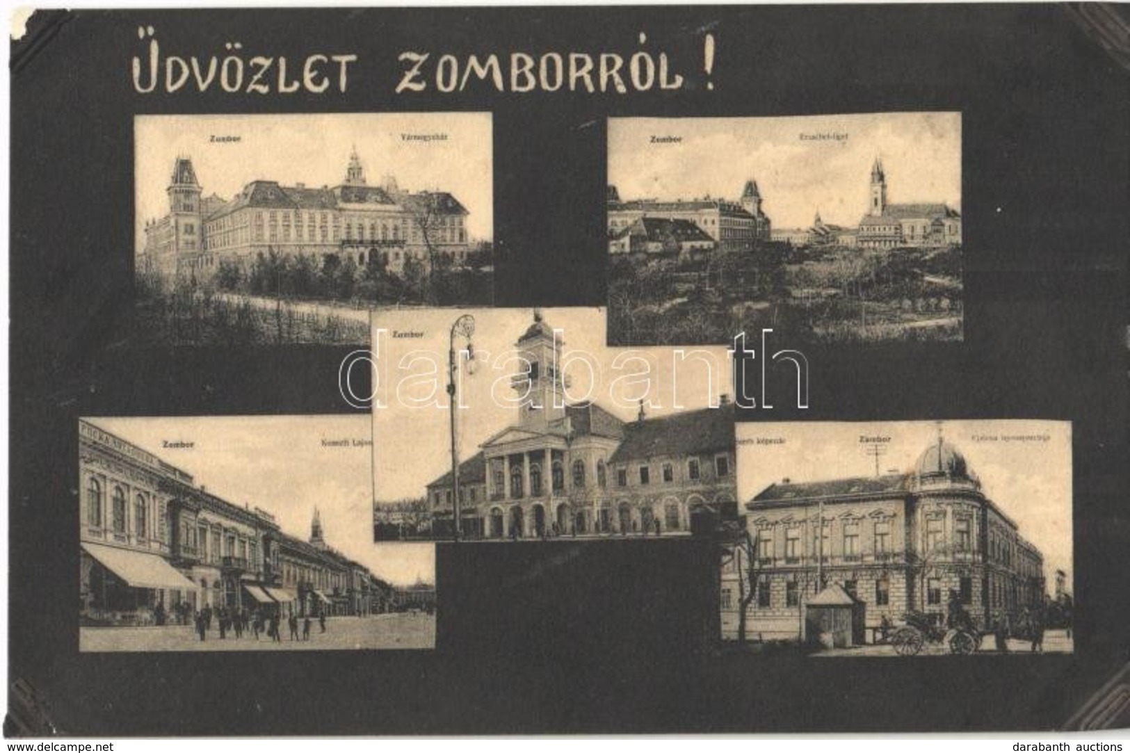 T2/T3 1907 Zombor, Sombor; Vármegyeház, Kossuth Lajos Utca, Erzsébet Liget, Városháza, Szerb Képezde / County And Town H - Sin Clasificación