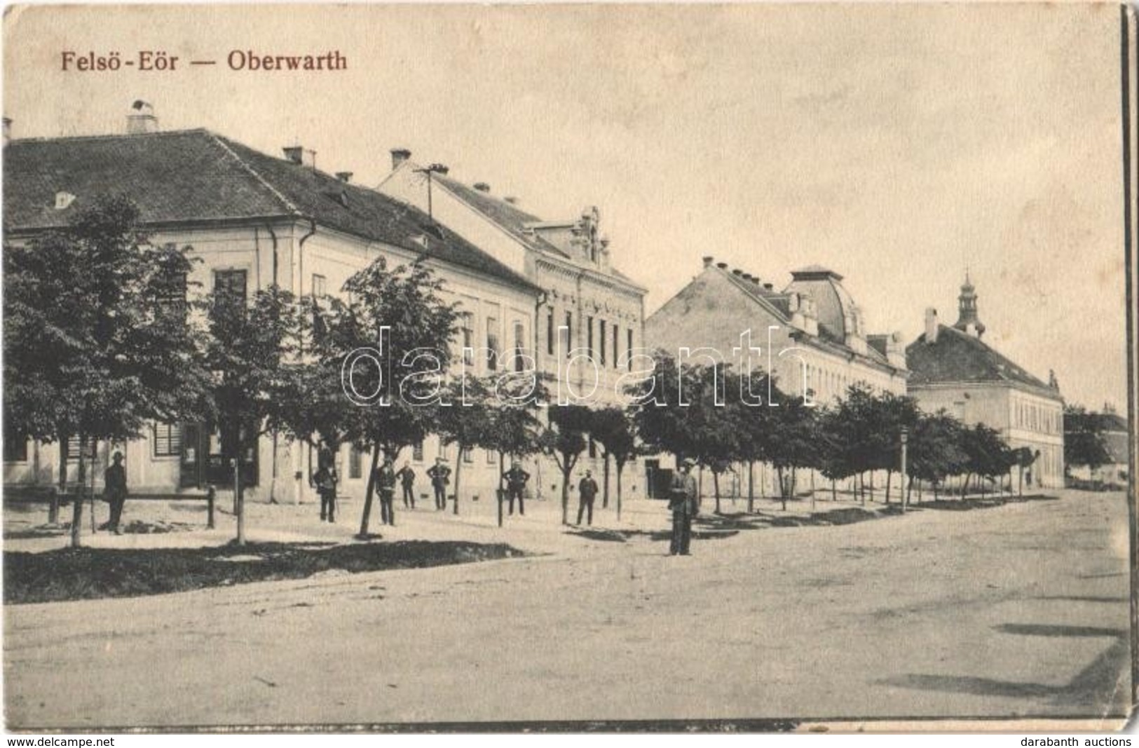 T4 1910 Felsőőr, Felső-Eör, Oberwarth, Oberwart; Fő Utca, Községháza. Jos. Strobl 61. / Main Street, Town Hall (EM) - Sin Clasificación