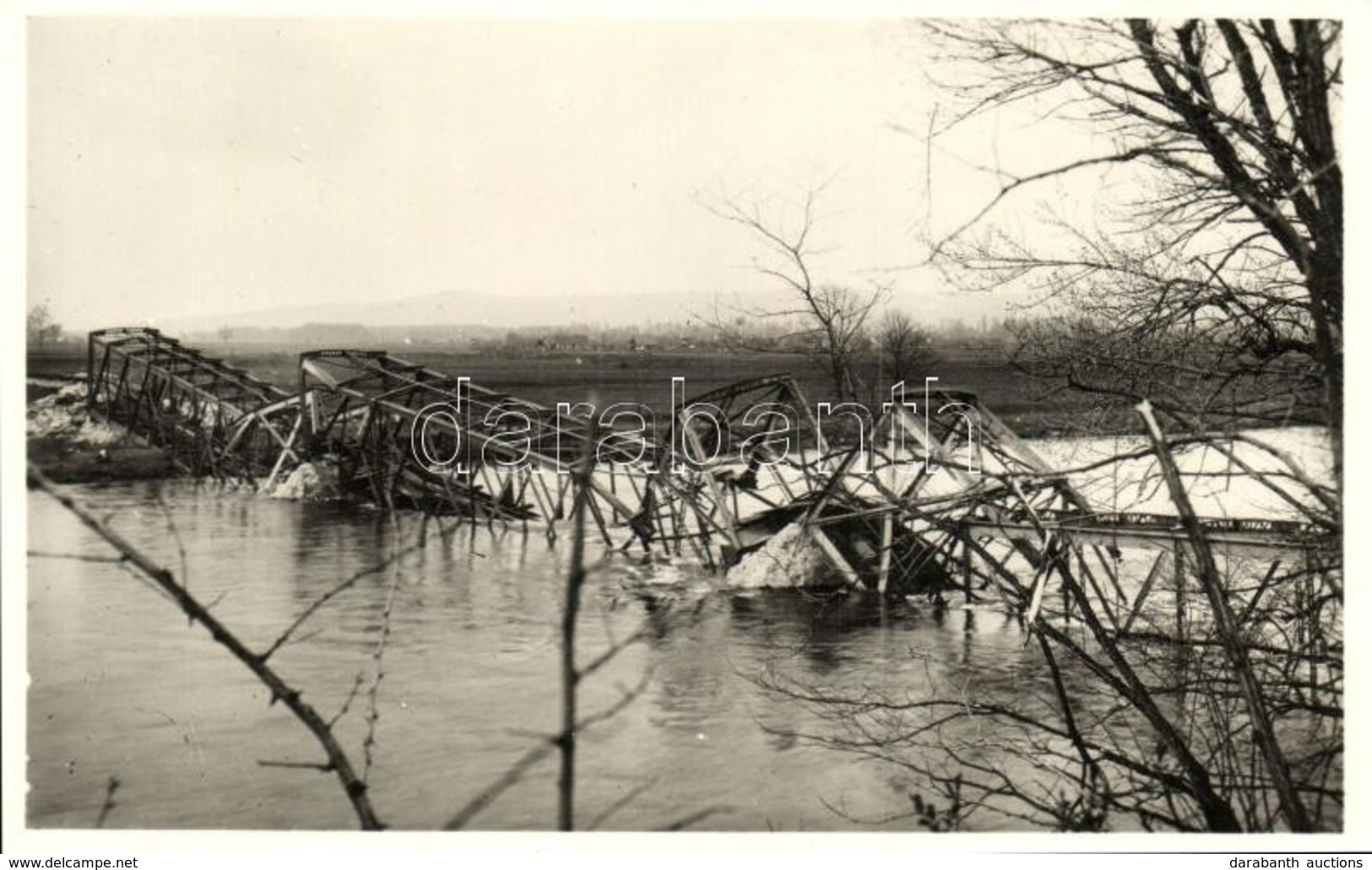 ** T2 1941 Alsólendva, Lendava; Muraszerdahelyi Felrobbantott Híd, Balkányi Ernő Kiadása / Destroyed Bridge In Mursko Sr - Sin Clasificación