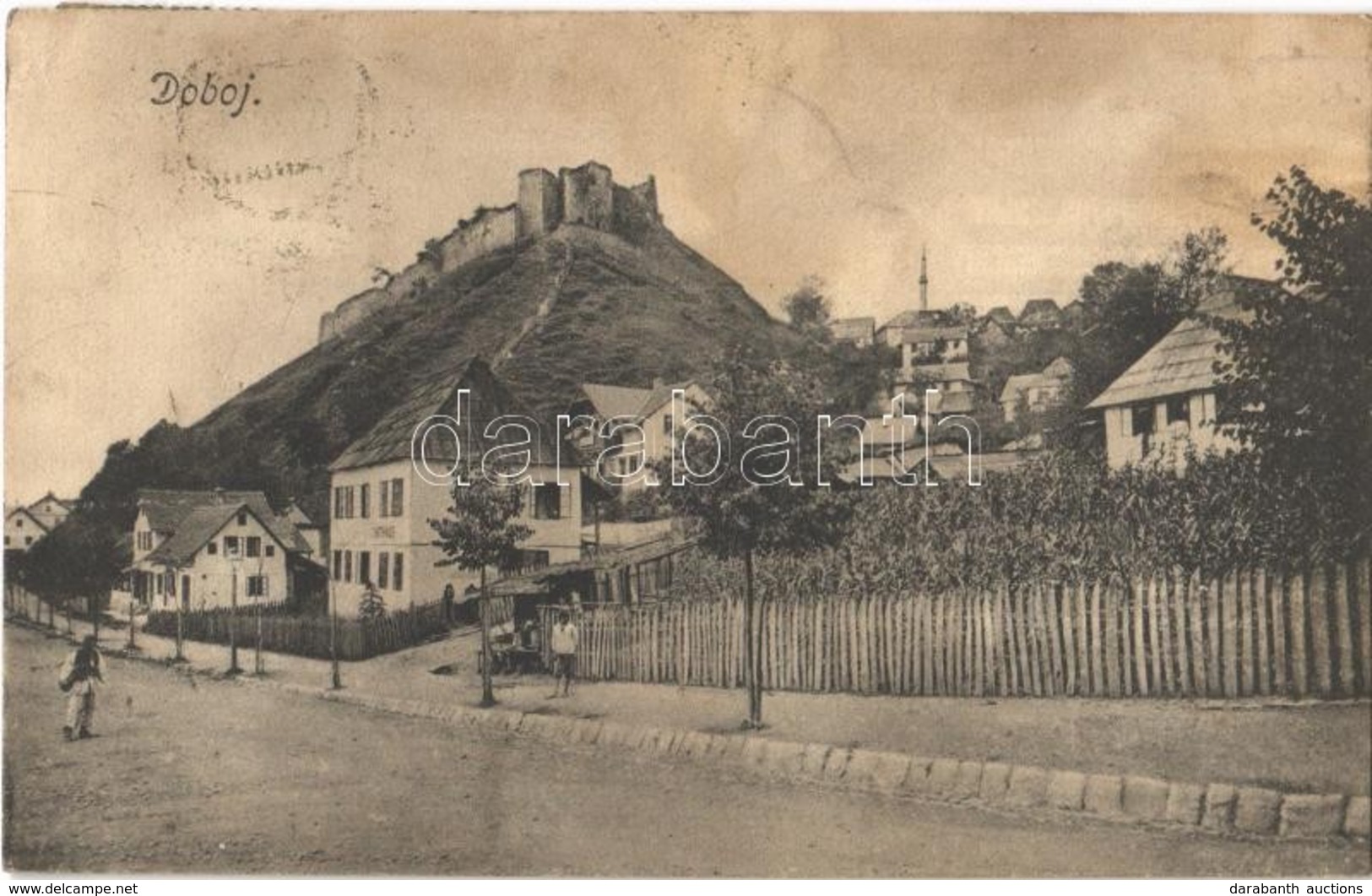 T3 Doboj, Street View With Shops, Castle (r) - Otros & Sin Clasificación