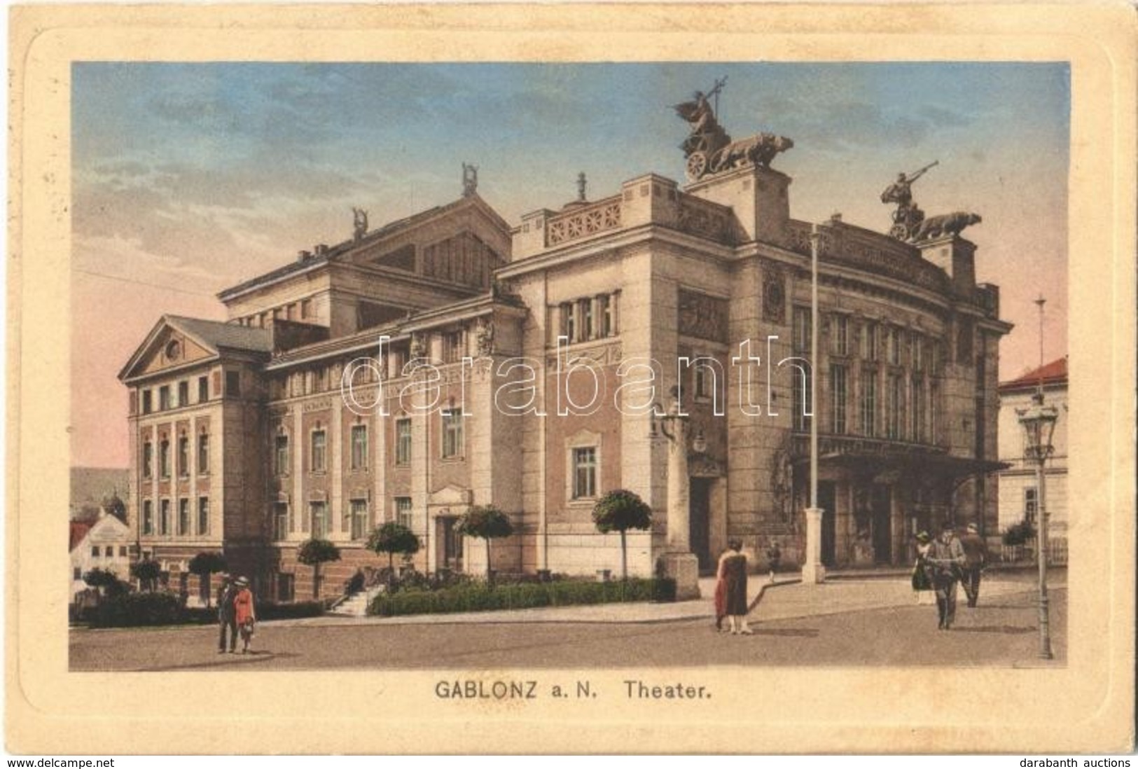 T1/T2 1923 Jablonec Nad Nisou, Gablonz An Der Neisse; Theater / Theatre - Ohne Zuordnung