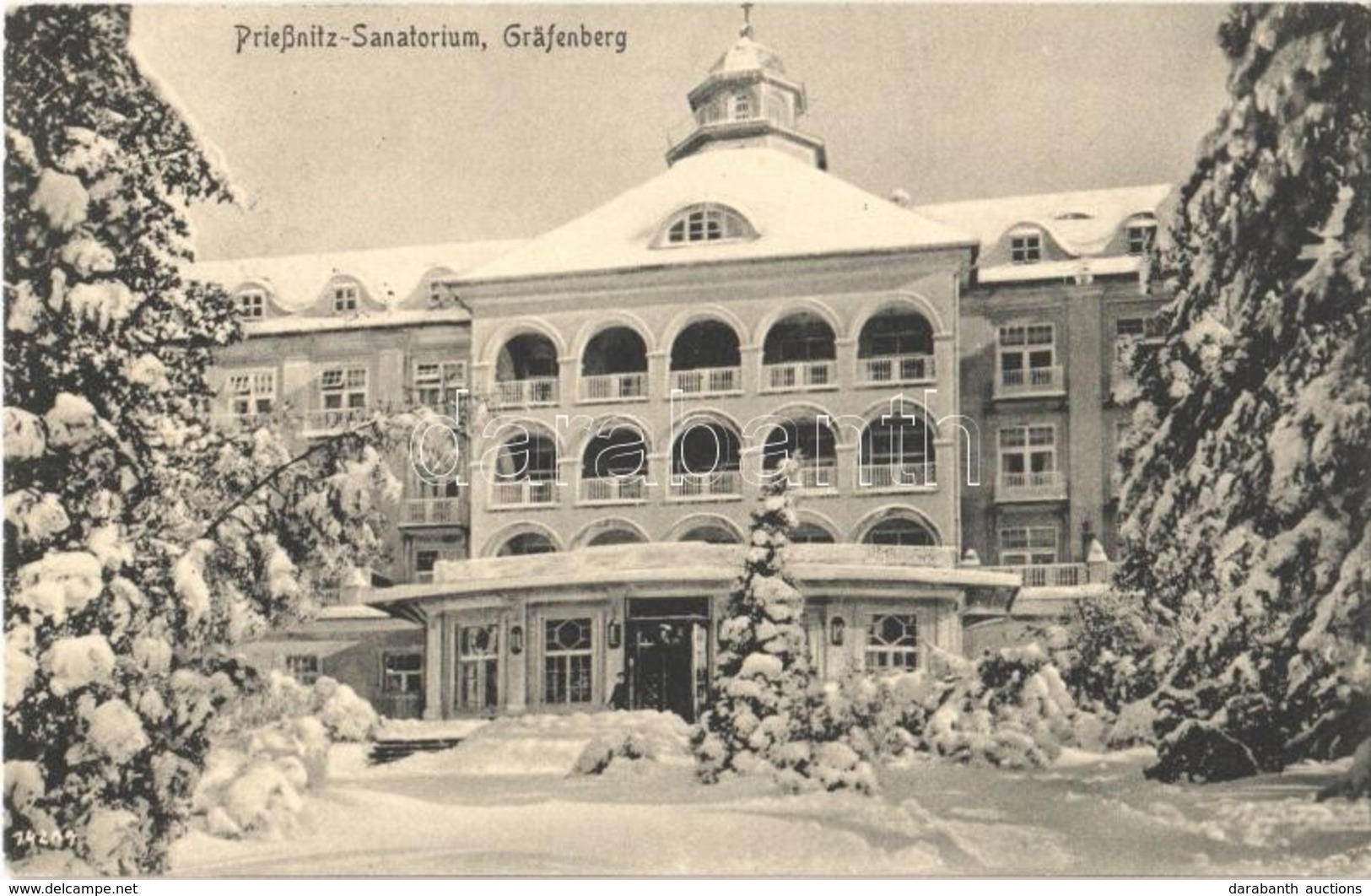 T1 1927 Lázne Jeseník, Bad Grafenberg (Jeseník); Priessnitz-Sanatorium / Spa, Winter - Ohne Zuordnung