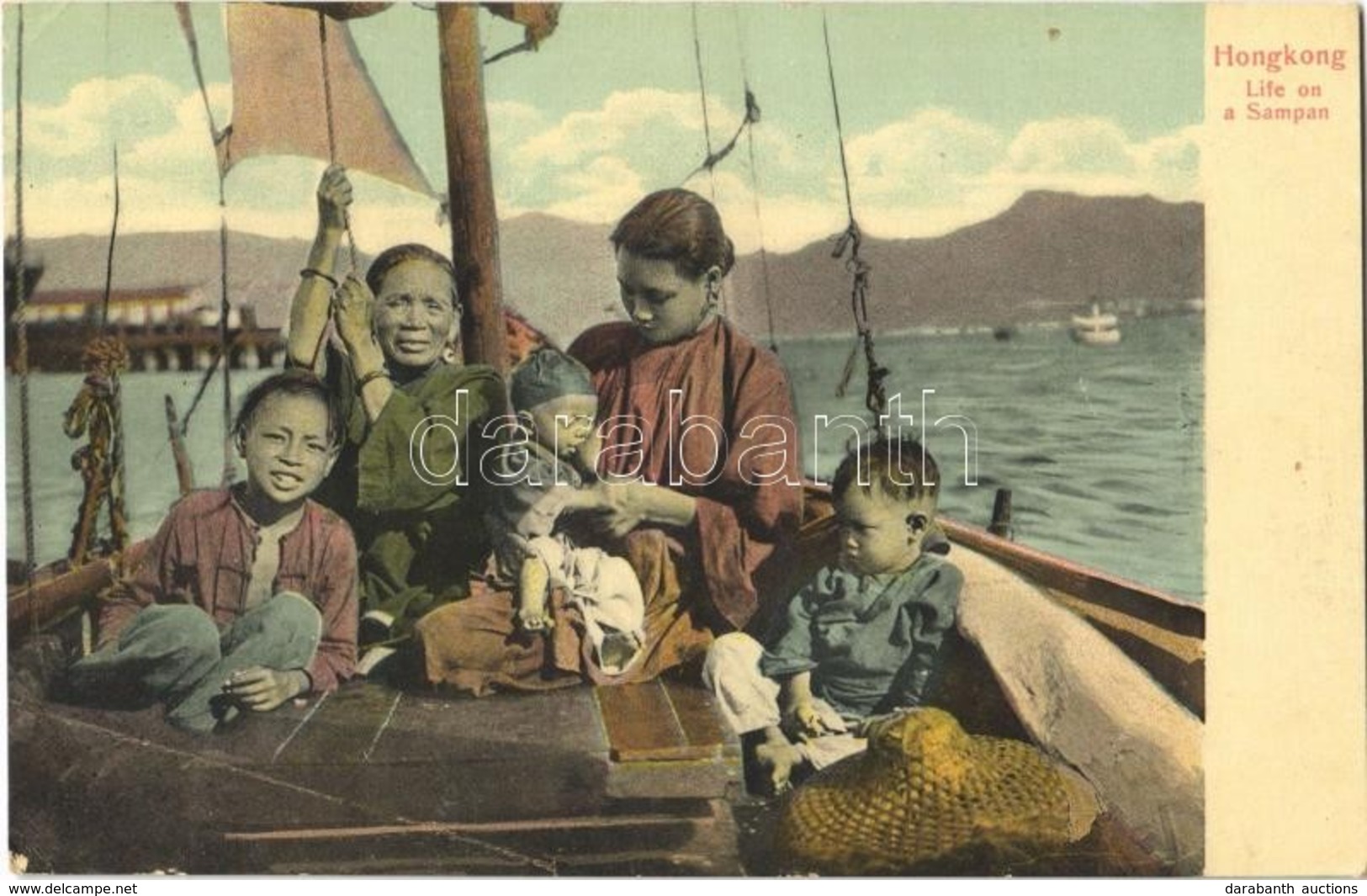 ** T2/T3 Hong Kong, Hongkong; Life On A Sampan (flat-bottomed Chinese Wooden Boat), Chinese Folklore (EK) - Otros & Sin Clasificación