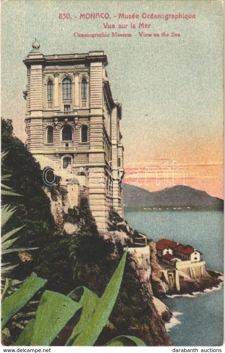 T2 1931 Monaco, Musée Océanographique, Vue Sur Le Mer / Oceanographic Museum, View On The Sea - Sonstige & Ohne Zuordnung