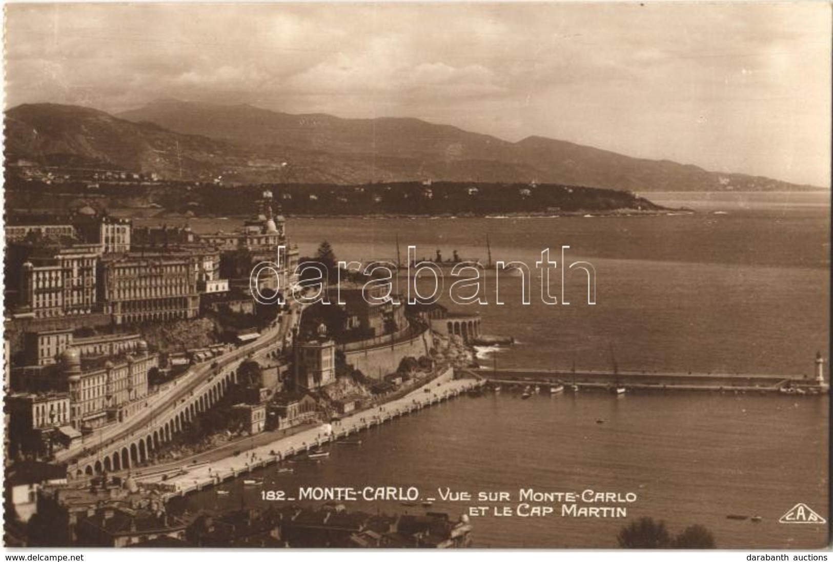 ** T1/T2 Monte-Carlo, Vue Sur Monte-Carlo Et Le Cap Martin / General View, Cape Martin, Photo - Sonstige & Ohne Zuordnung