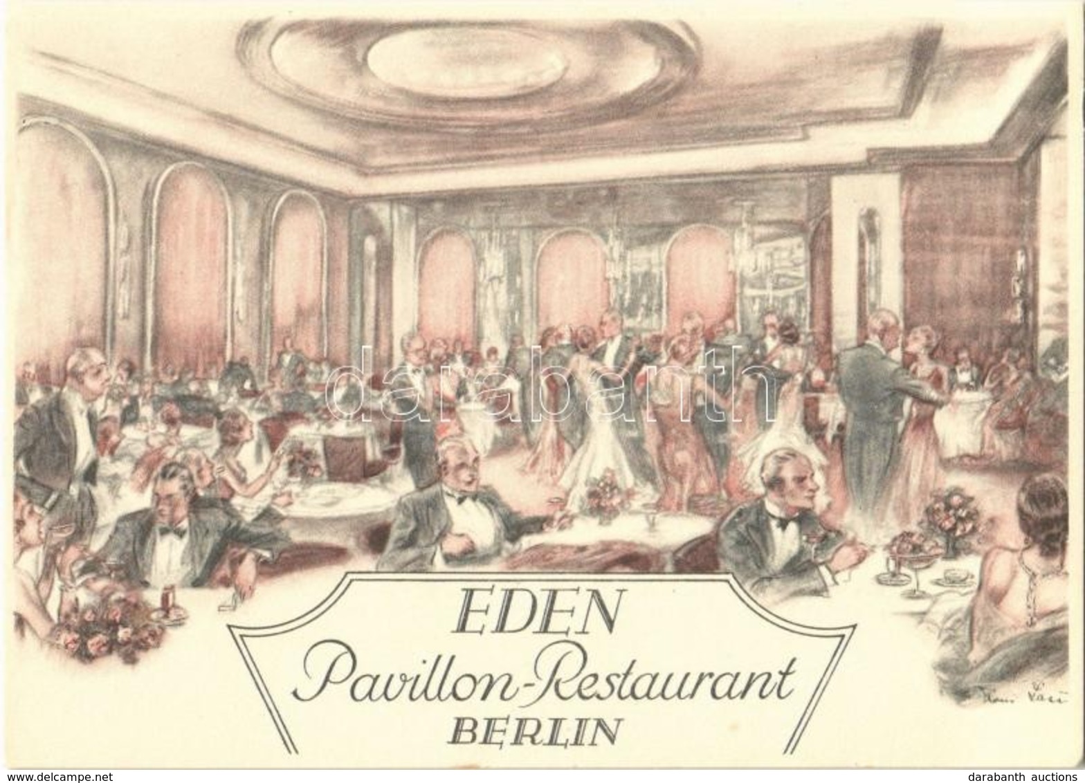 ** T1/T2 Berlin, Eden Hotel, Pavillon-Restaurant, Interior, Advertisement Card (14,8 Cm X 10,5 Cm) - Sin Clasificación