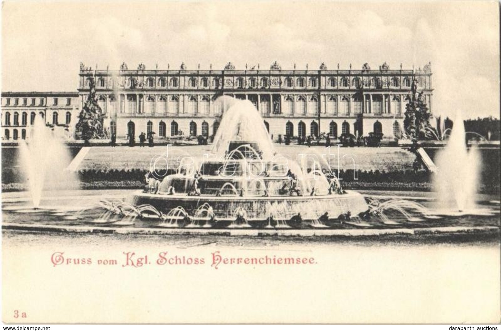 ** T1/T2 Herrenchiemsee, Kgl. Schloss / Royal Palace, Fountain - Sin Clasificación