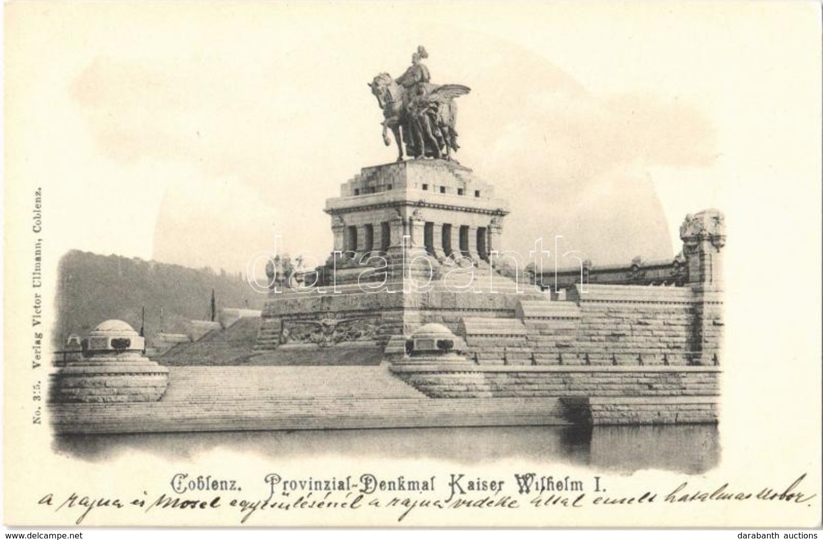 * T1/T2 Koblenz, Coblenz; Provinzial-Denkmal Kaiser Wilhelm I. / Kaiser Wilhelm Monument - Sin Clasificación