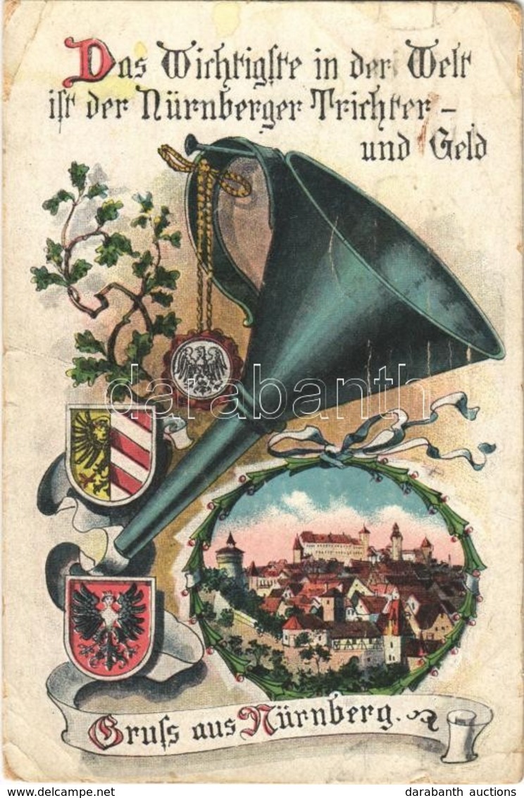 * T3 Nürnberg, Nuremberg; Art Nouveau, Coat Of Arms (tears) - Ohne Zuordnung
