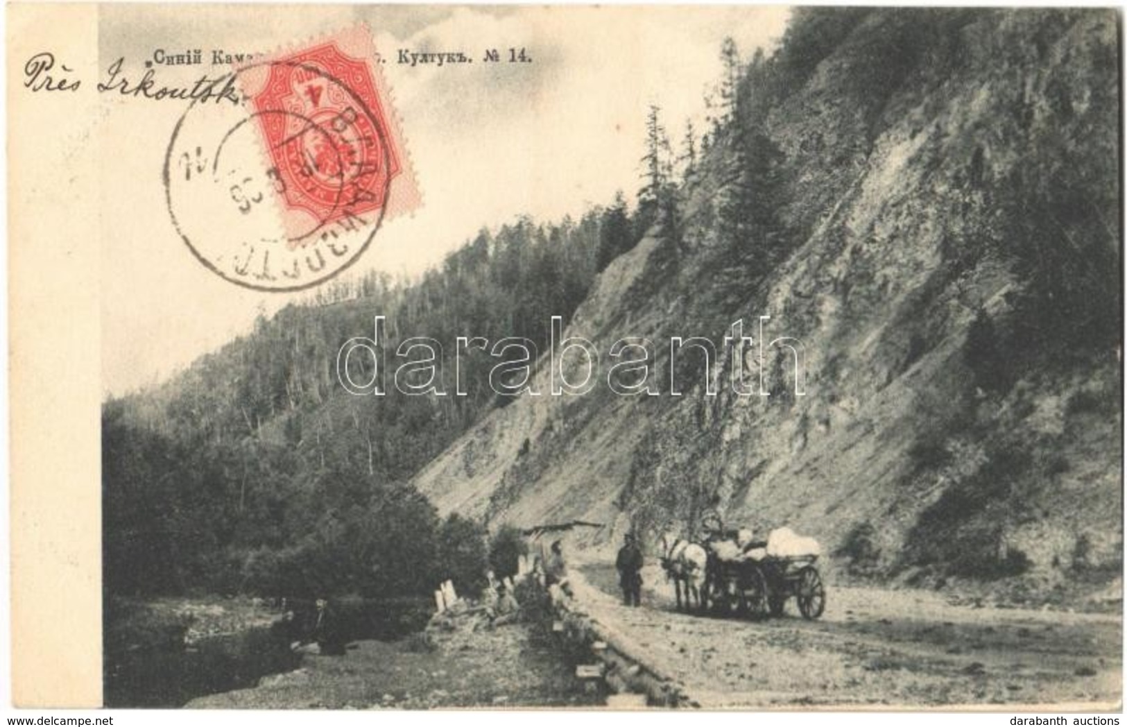 T1 1906 Kultuk, Blue Stone, Road, Horse Cart. TCV Card - Sonstige & Ohne Zuordnung