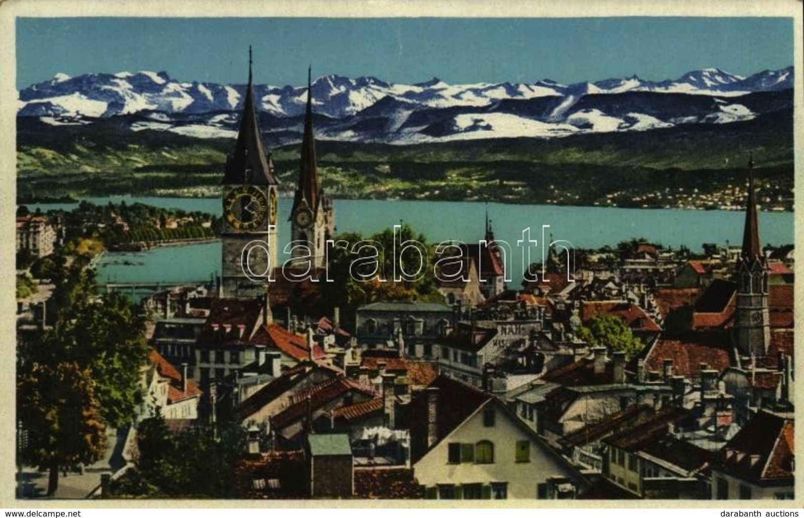 * T2 1936 Zürich, Zurich Von Der Urania Aus / General View. Photoglob-Wehrli & Vouga & Co. - Otros & Sin Clasificación