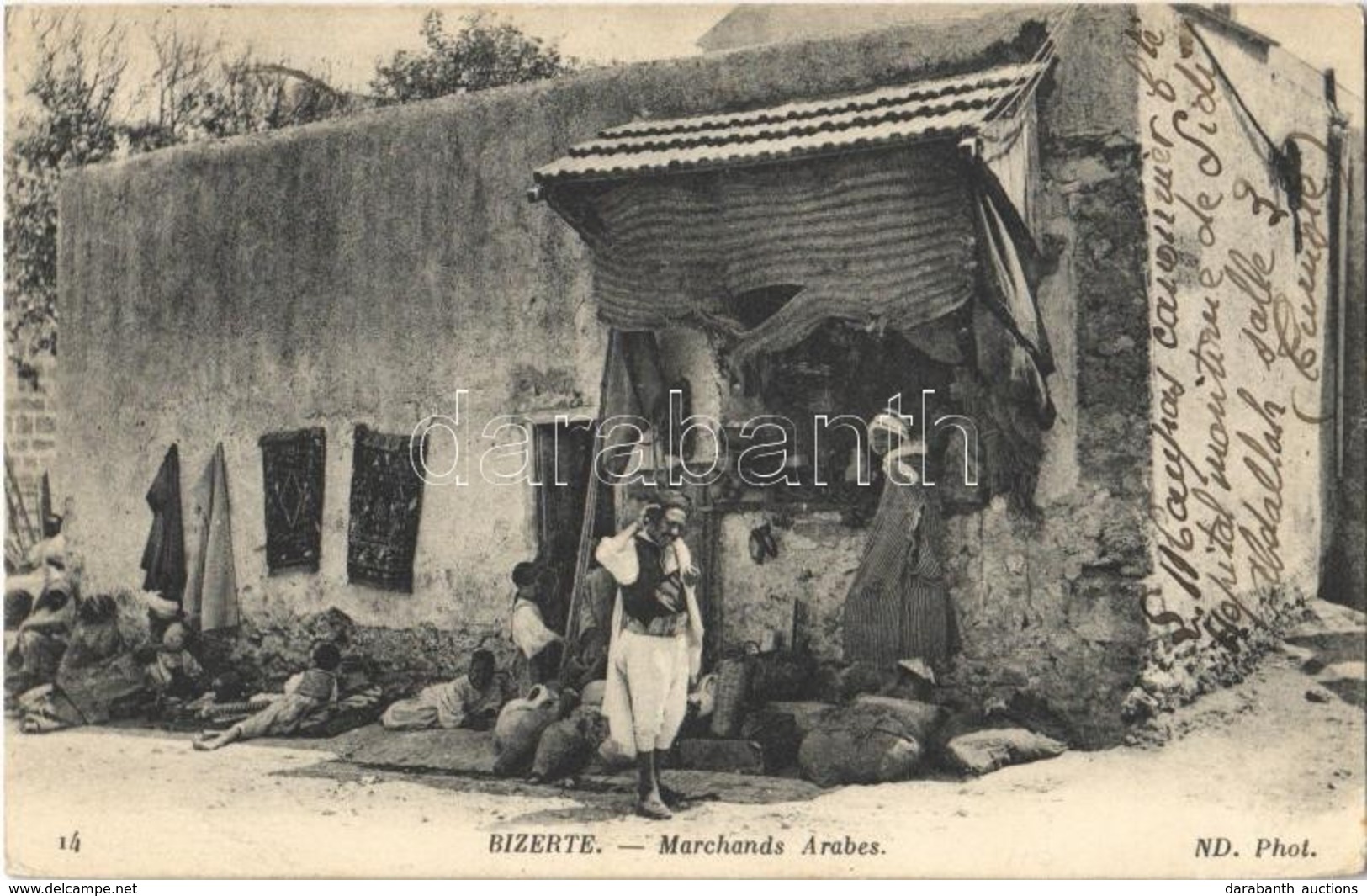 * T1/T2 1916 Bizerte, Marchands Arabes / Arab Merchants, Folklore - Otros & Sin Clasificación