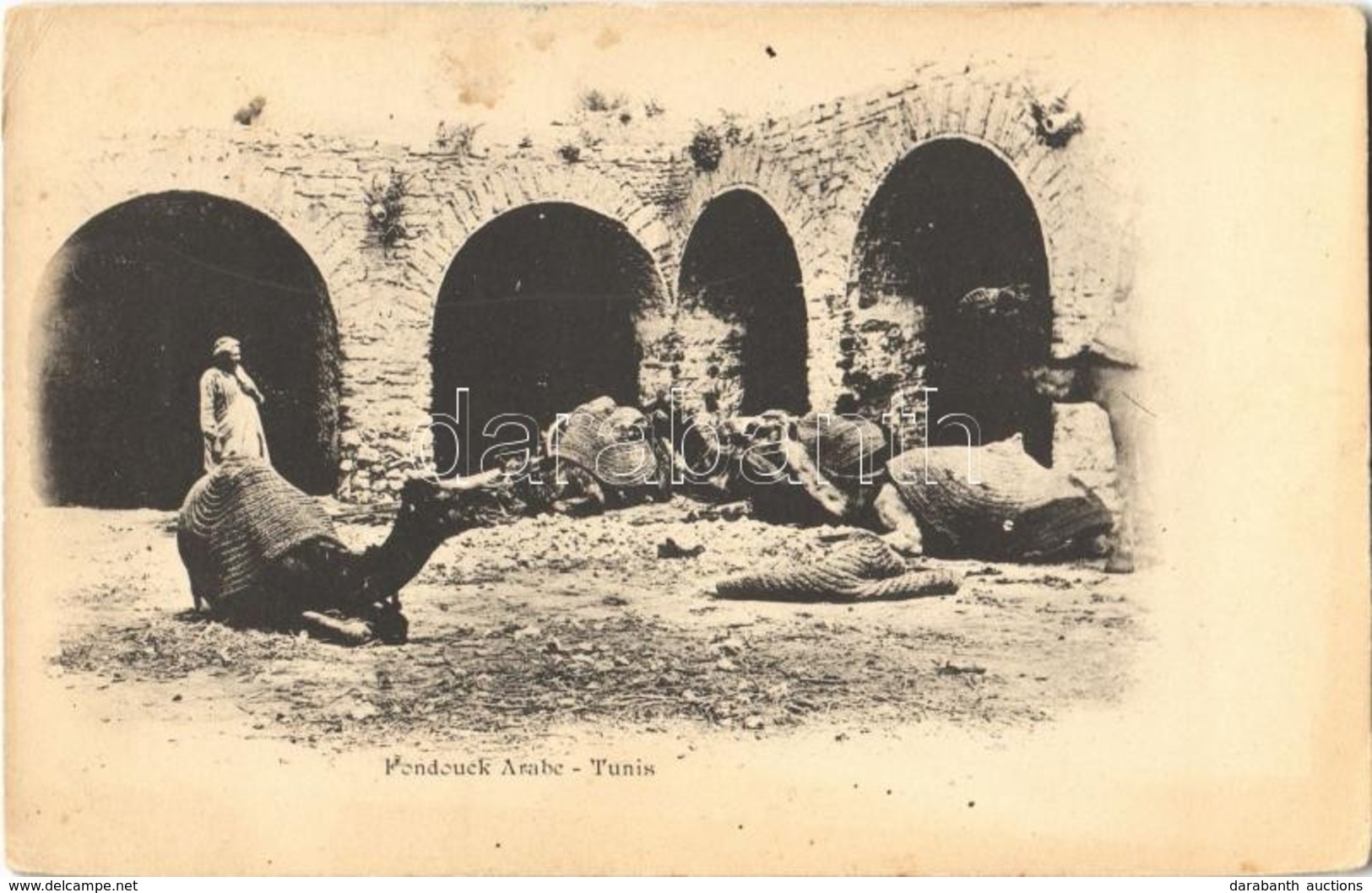 ** T2 Tunis, Fondouck Arabe / Caravanserai, Merchant With Camels, Folklore - Otros & Sin Clasificación