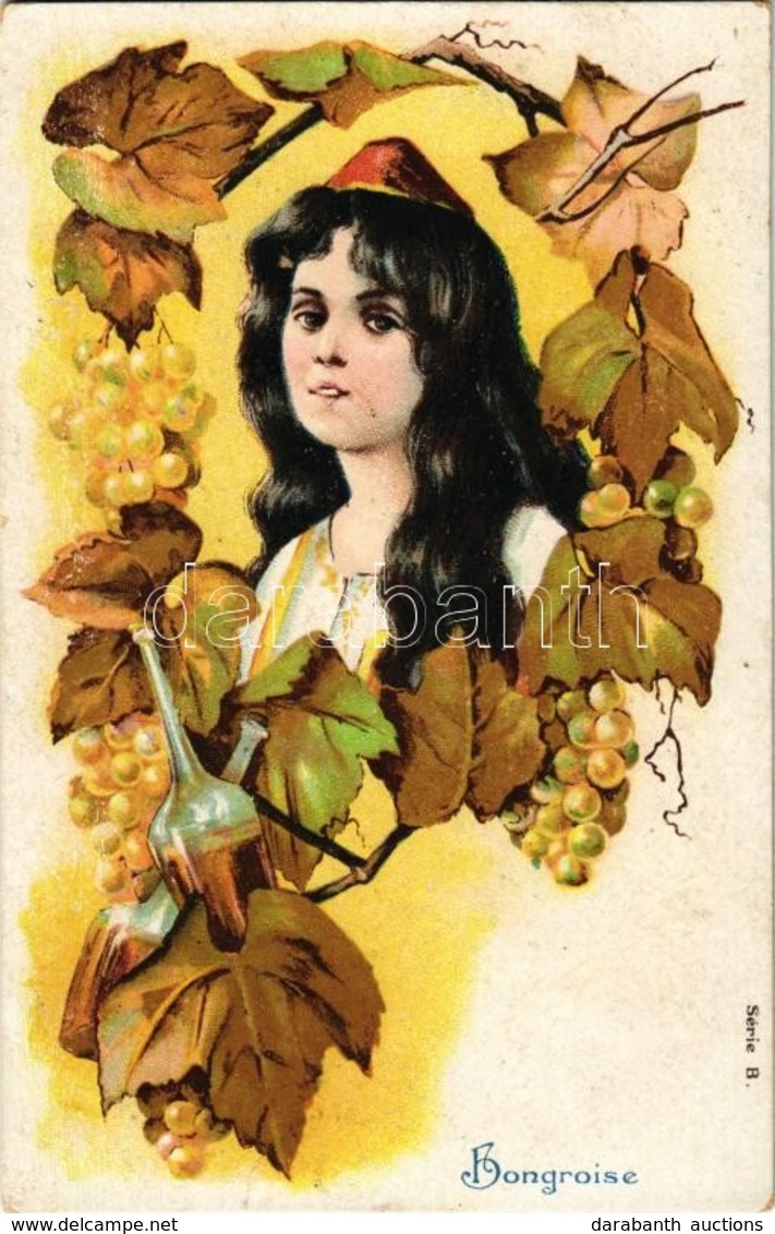 * T2 Hongroise / Hungarian Lady With Grapes. Serie B. Litho - Ohne Zuordnung