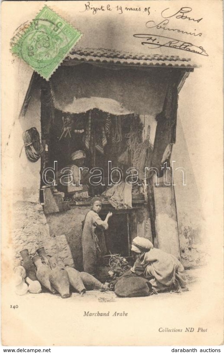 T1/T2 1905 Marchand Arabe / Arab Merchant, Tunisian Folklore. TCV Card - Sin Clasificación