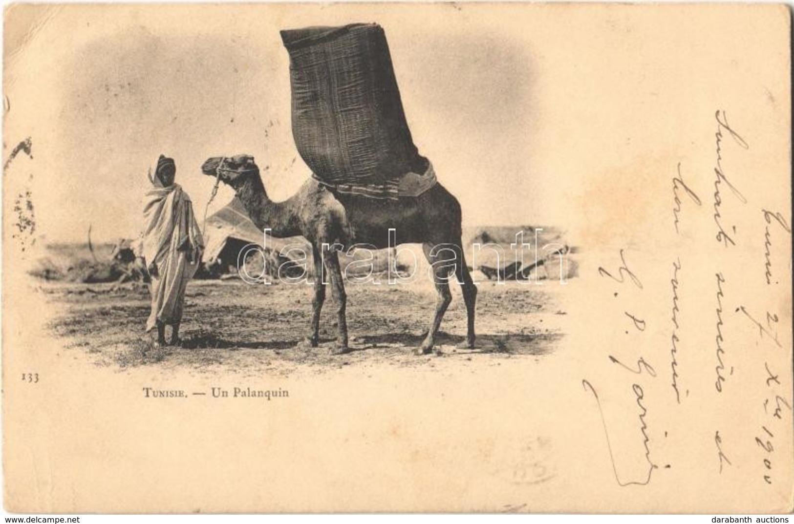 T2/T3 Un Palanquin / Palanquin, Camel, Tunisian Folklore (EK) - Ohne Zuordnung