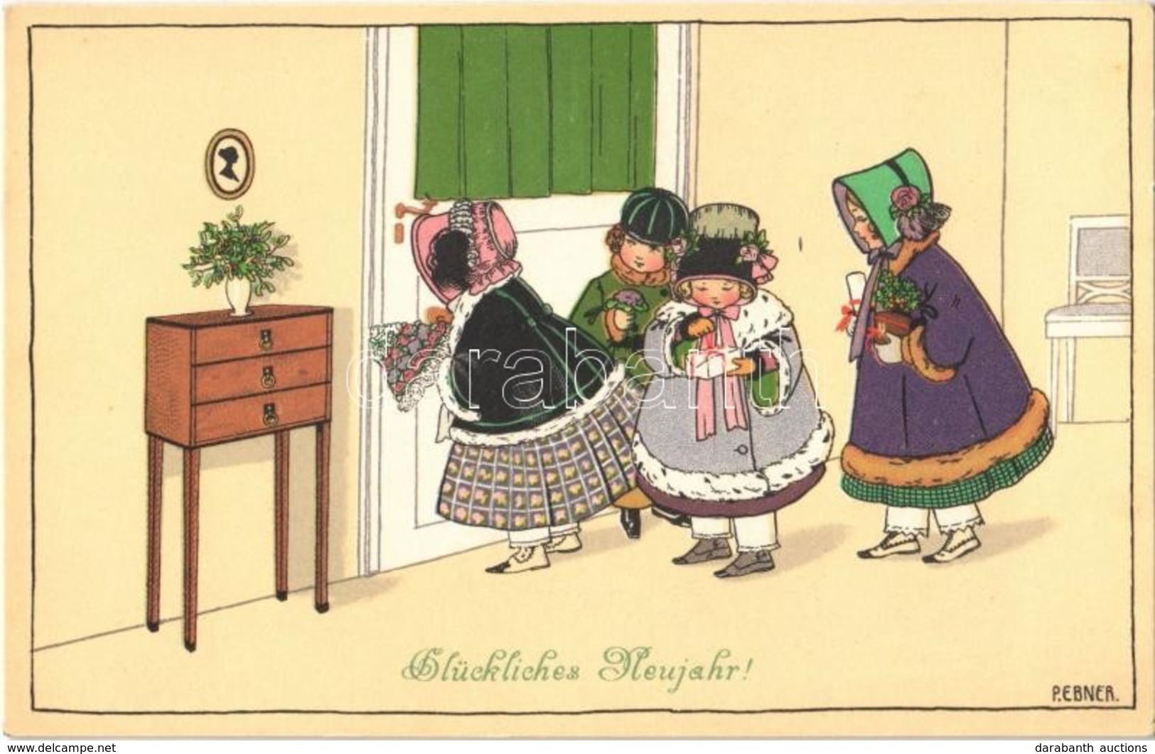 * T2 Glückliches Neujahr! / New Year Greeting, Children Art Postcard. M. Munk Vienne Nr. 777. S: Pauli Ebner - Sin Clasificación