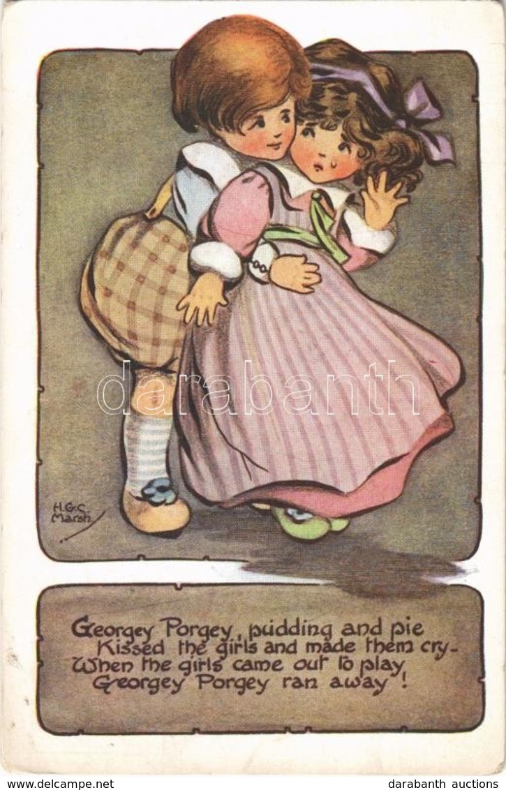 ** T2 'Georgey Porgey, Pudding And Pie...', Nursery Rhyme, Children, C. W. Faulkner & Co. Series 1234. S: H. G. C. Marsh - Sin Clasificación