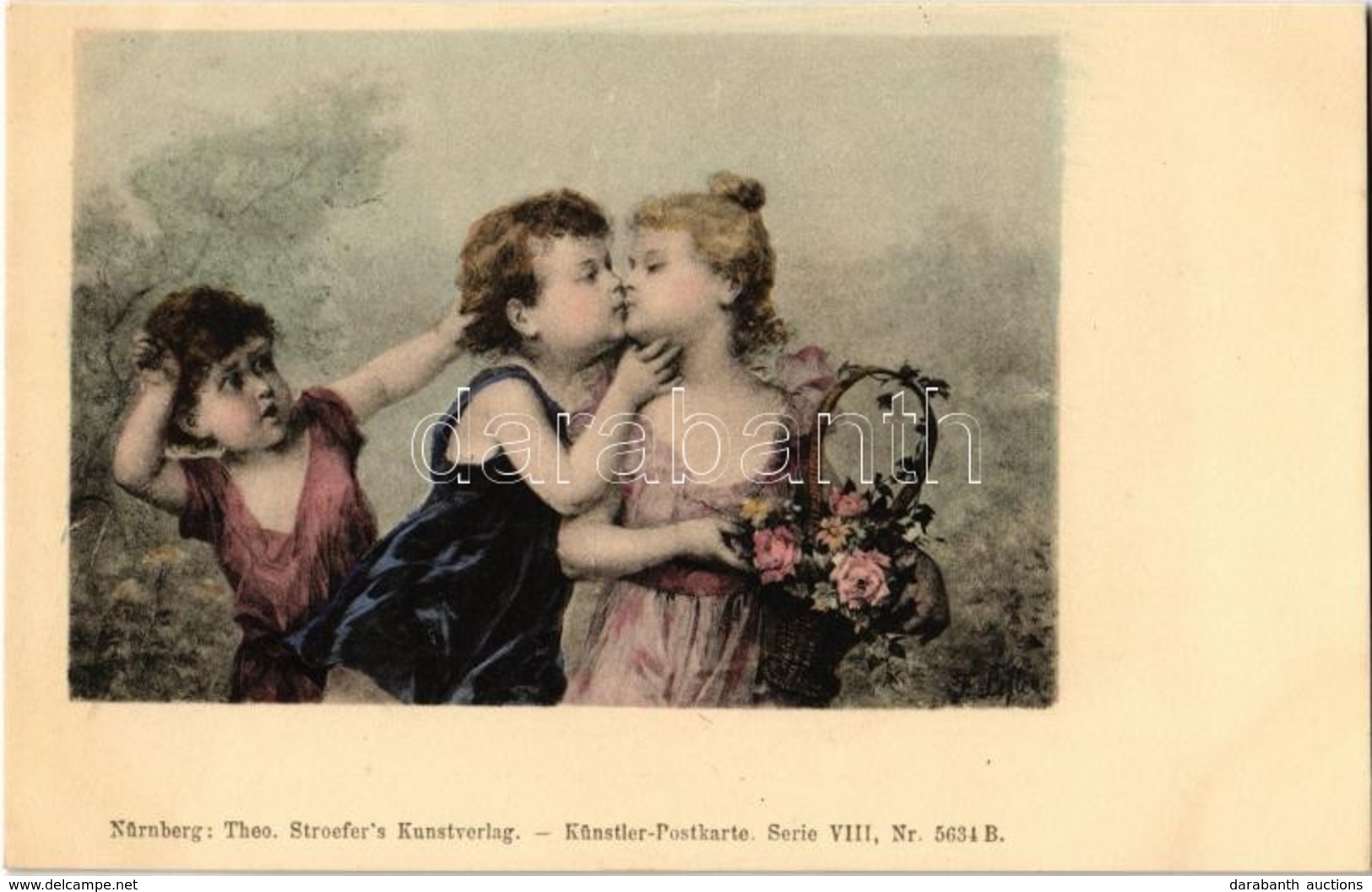 * T1 Children. Theo. Stroefer's Kunstverlag Künstler-Postkarte Serie VIII. Nr. 5634. B. - Sin Clasificación