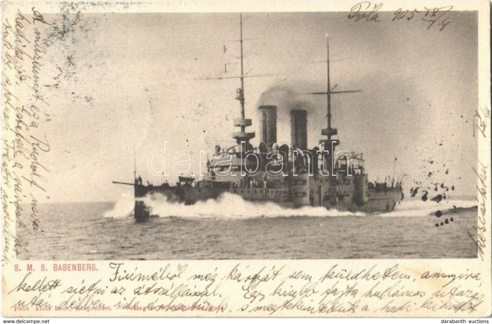 T2 1905 SMS Babenberg Az Osztrák-Magyar Haditengerészet Habsburg-osztályú Pre-dreadnought Csatahajója (Linienschiff) / A - Sin Clasificación