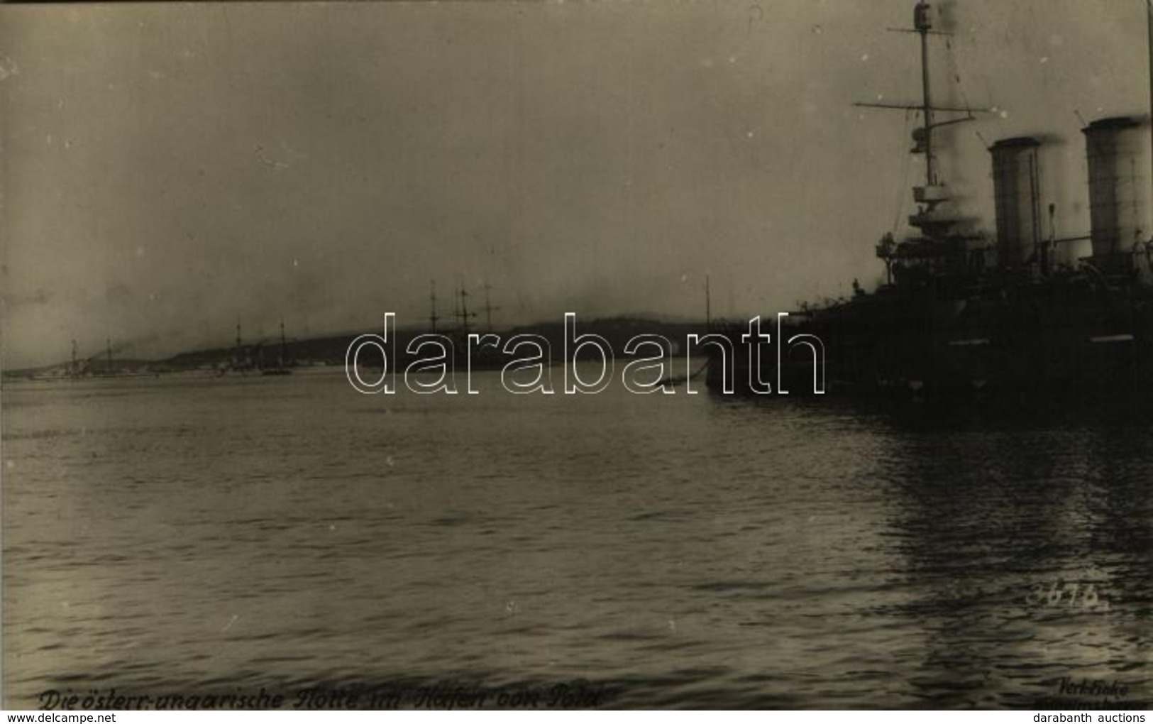 * T2 Die österr. Ungarische Flotte Im Hafen Von Pola / WWI Austro-Hungarian Navy, K.u.K. Kriegsmarine, Battleships At Th - Ohne Zuordnung