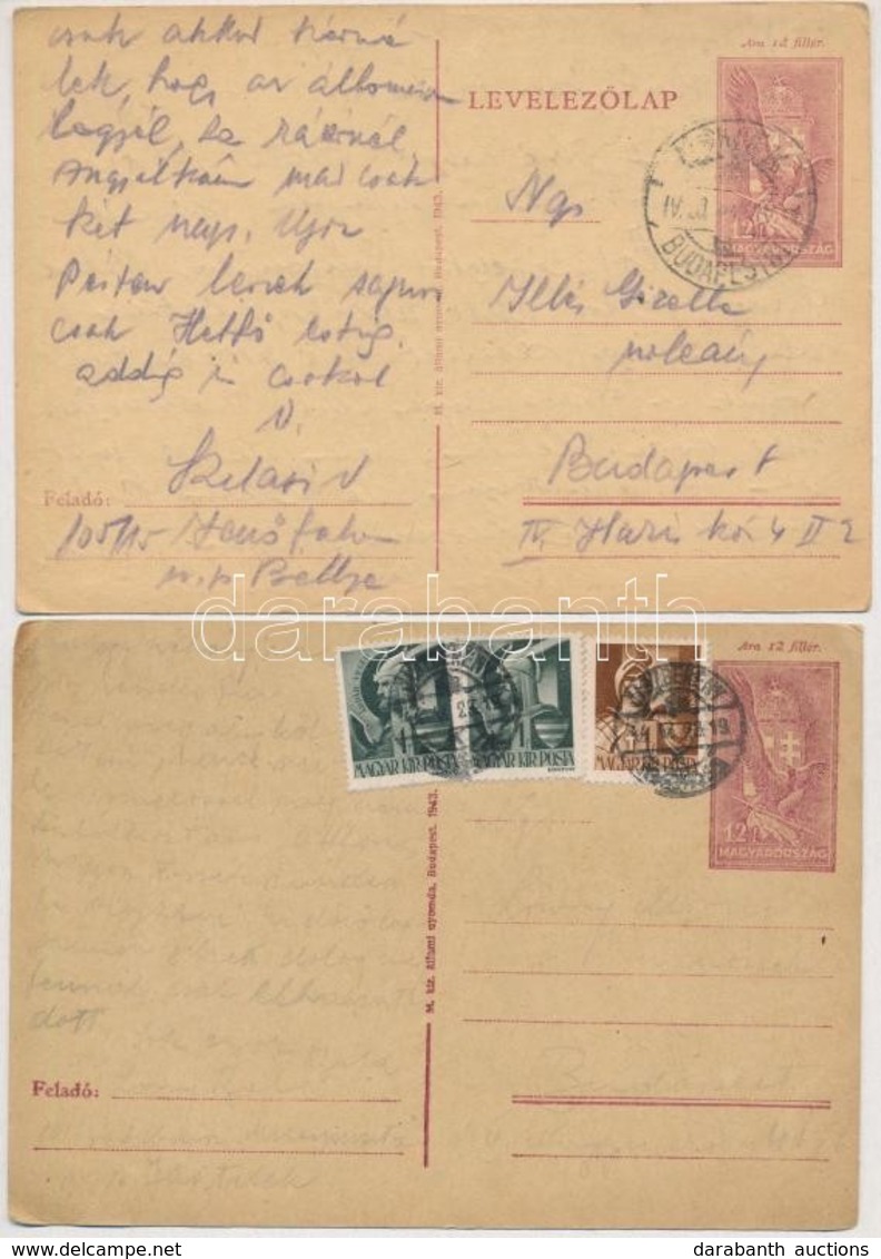 3 Db Második Világháborús Zsidó KMSZ (közérdekű Munkaszolgálatos) Levele / 3 WWII Letters Of Hungarian Jewish Labor Serv - Ohne Zuordnung