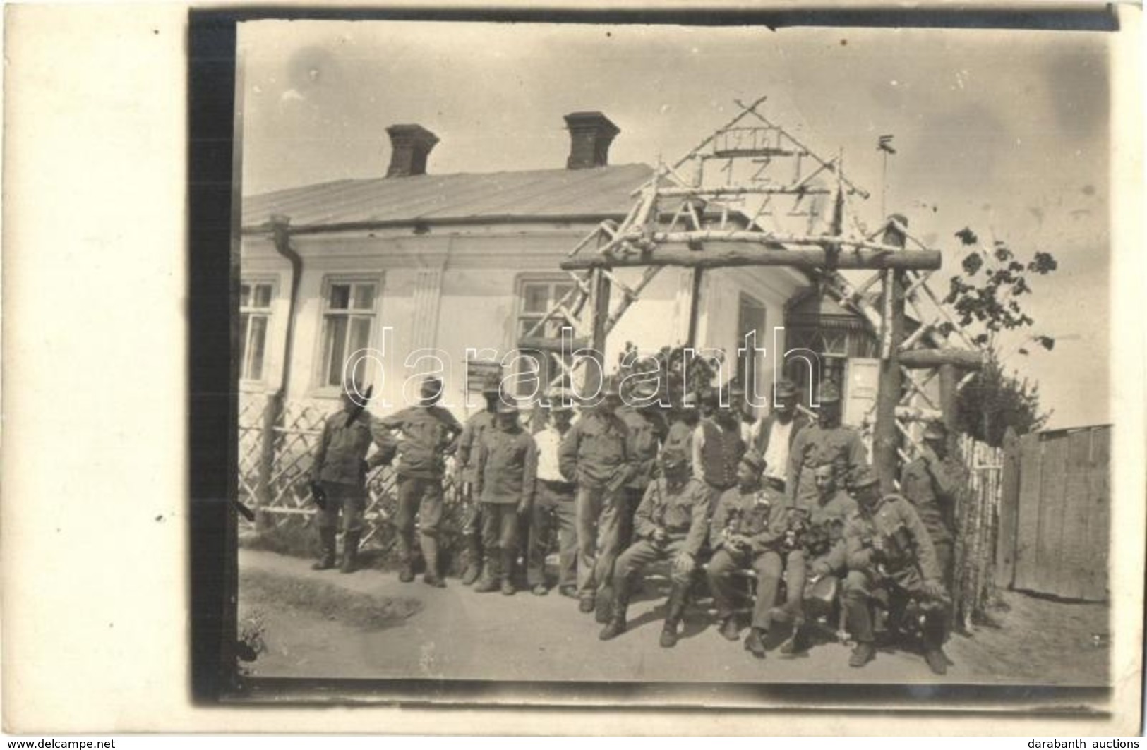T2/T3 1916 A 4. Távíró Osztály Katonáinak Csoportképe / 1. Z. Armee Telegrafen Abt. (A.T.A.) 4. / K.u.K. Soldiers Of The - Ohne Zuordnung