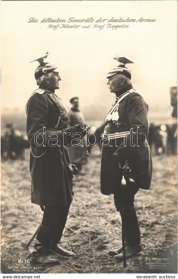 * T2 Die ältesten Generäle Der Deutschen Armee, Graf Häseler Und Graf Zeppelin / WWI The Oldest Generals Of The German I - Ohne Zuordnung