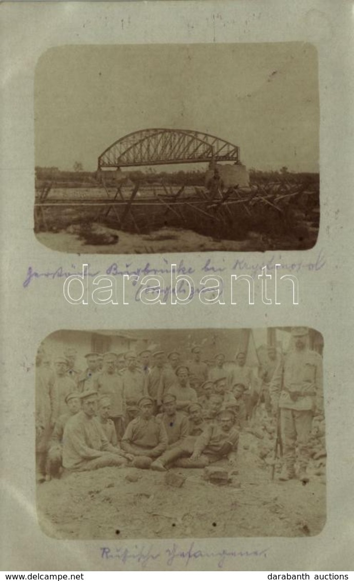 T2 1915 Russische Gefangene, Ostgalizien / WWI Austro-Hungarian K.u.K. Military, Bridge Ruins, Russian Prisoners Of War  - Sin Clasificación