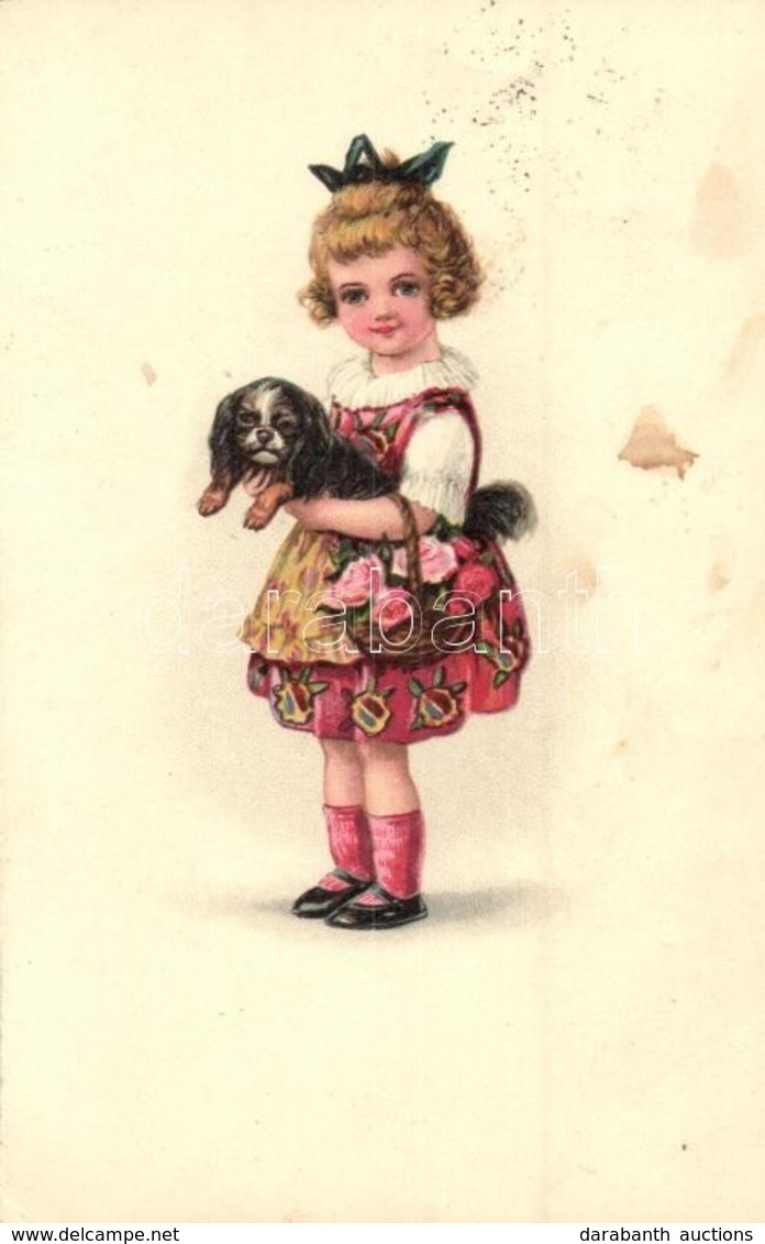 T2/T3 Girl With Dog. Cellaro Litho (EK) - Sin Clasificación