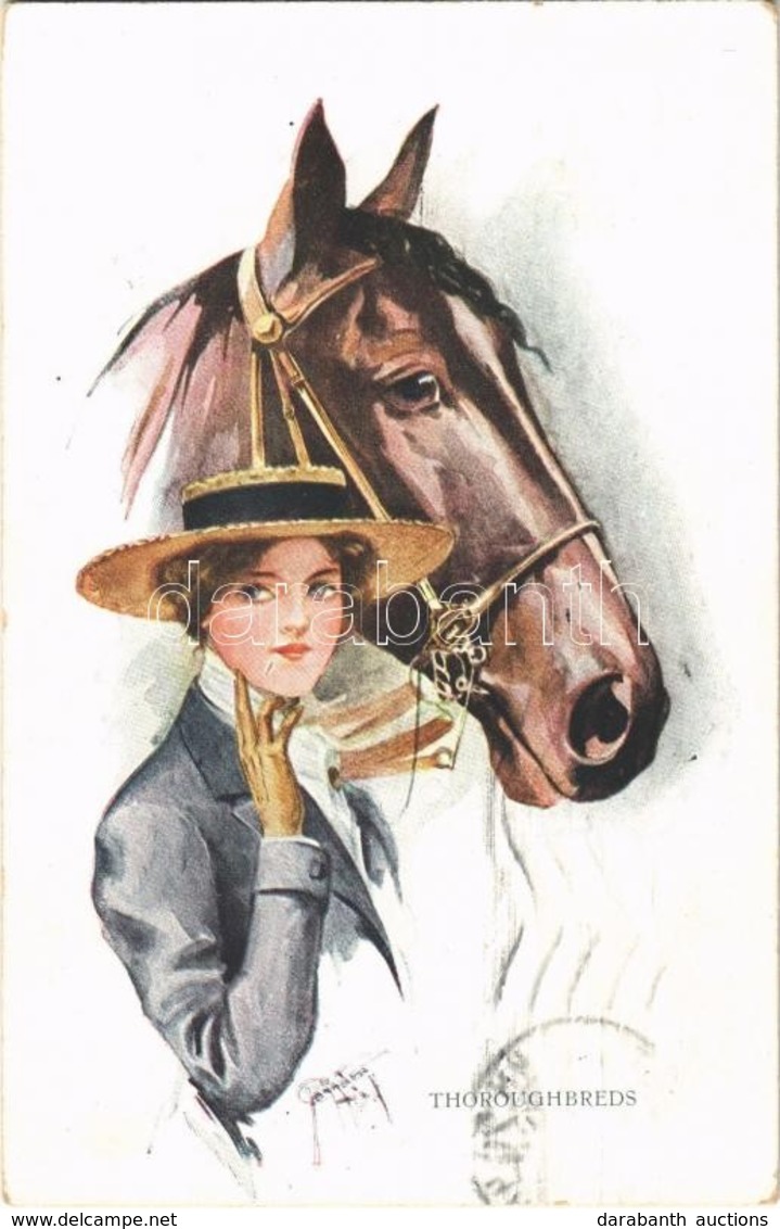 T2 1915 Thoroughbreds / Lady With Horse. R.H.B. Series No. 686/3. S: Court Barber - Sin Clasificación