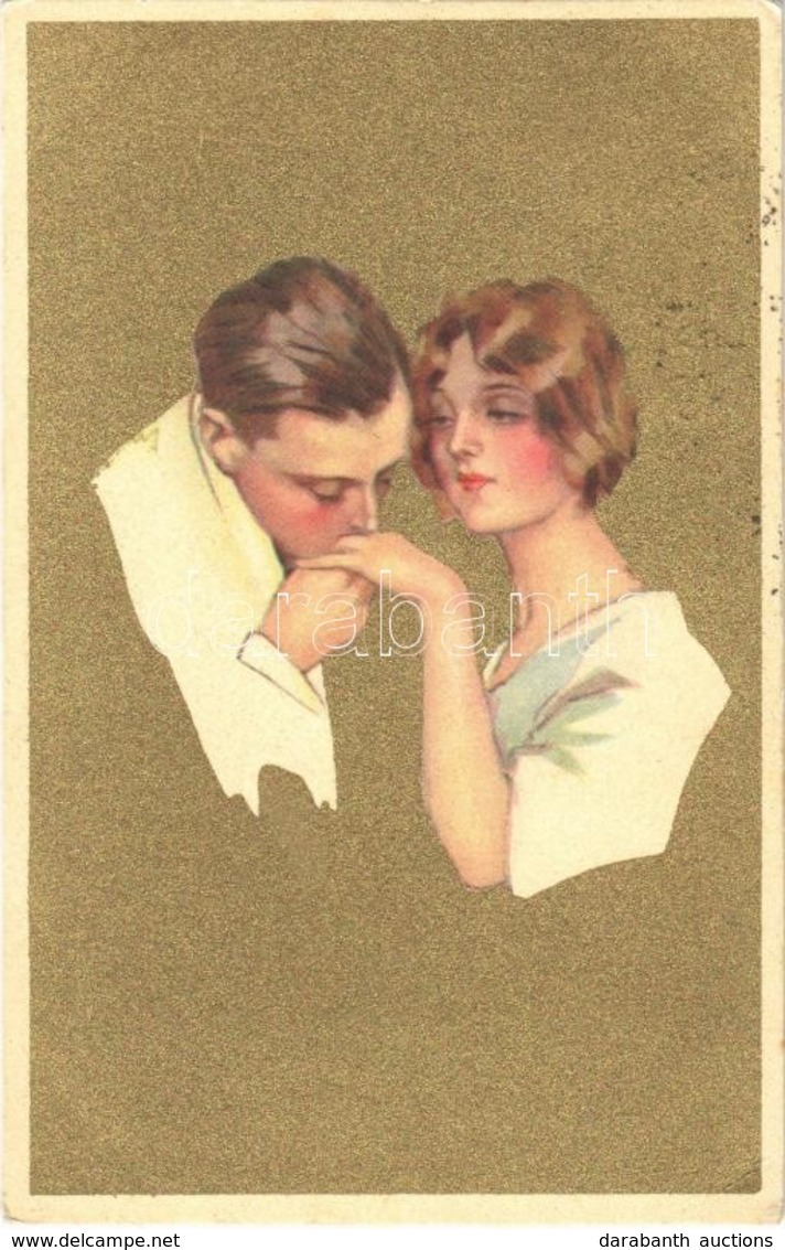 T2 1922 Couple, Anna & Gasparini 114-3. Golden Postcard - Sin Clasificación