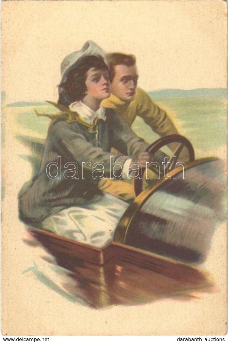 ** T2 Couple In An Automobile, Art Postcard - Sin Clasificación