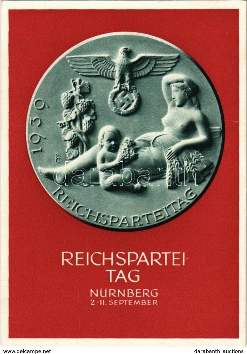 ** T2/T3 1939 Reichsparteitag Nürnberg. Feldpostkarte Reichsparteitag Des Friedens / NSDAP German Nazi Party Propaganda, - Sin Clasificación