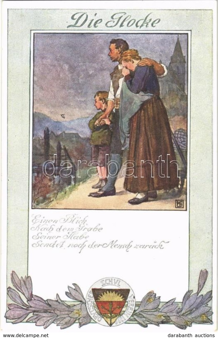** T2 Die Glocke. Lied Von Der Glocke. Nr. 6. Karte Nr. 197. / Deutscher Schulverein Art Postcard, Studentica - Sin Clasificación