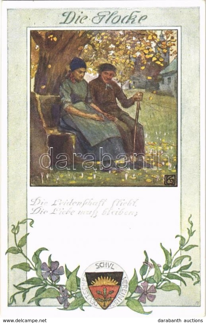 ** T1/T2 Die Glocke. Lied Von Der Glocke. Nr. 4. Karte Nr. 195. / Deutscher Schulverein Art Postcard, Studentica - Sin Clasificación