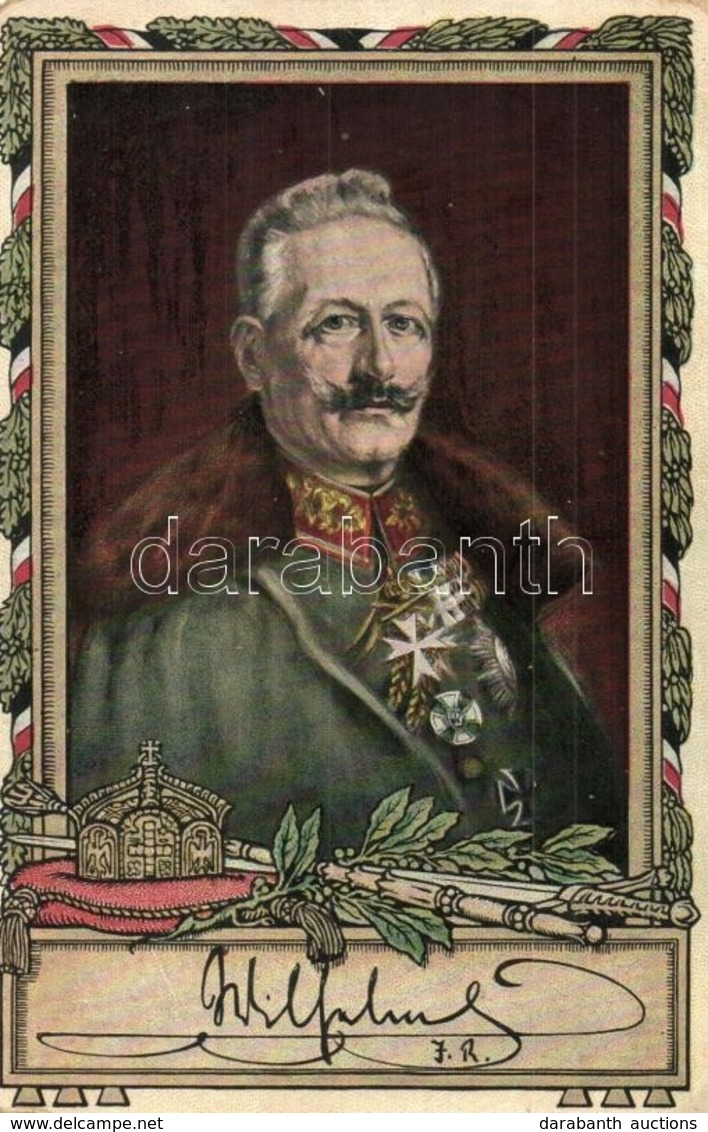 T2/T3 Wilhelm II. Art Nouveau, Litho Frame  (EK) - Ohne Zuordnung