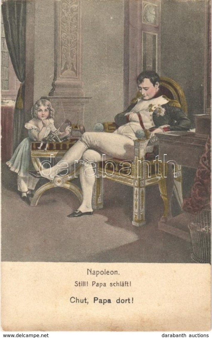 ** T2 Napoleon, 'Still! Papa Schlaft!' / Sleeping Napoleon With His Son, B.K.W.I. 967-8. - Ohne Zuordnung