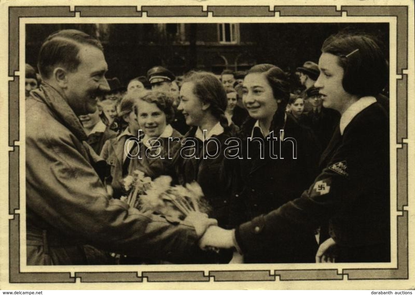 T2 Adolf Hitler With Hitlerjugend. NSDAP German Nazi Party Propaganda 6+19 Ga. + So. Stpl - Ohne Zuordnung