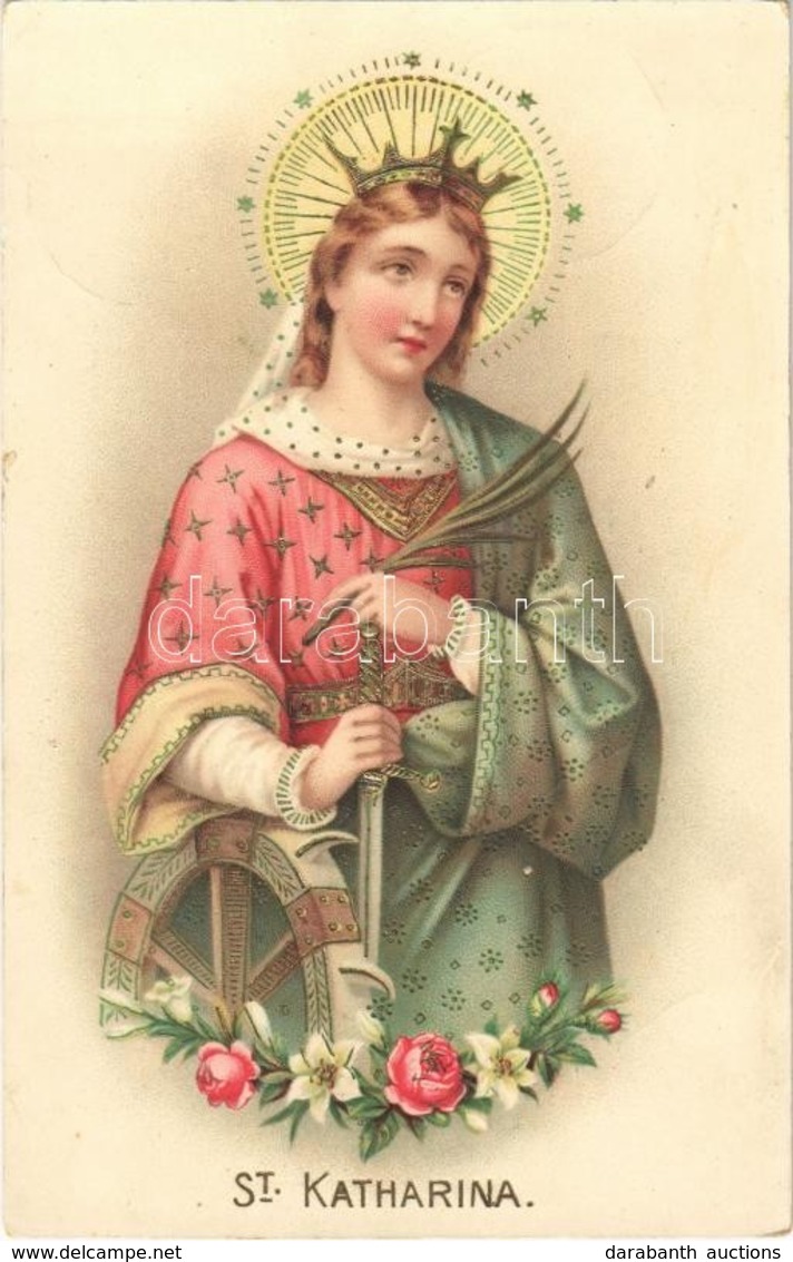 T2 1915 St. Katharina / St. Catherine, Golden Decoration, Amag No. 870. Litho - Ohne Zuordnung