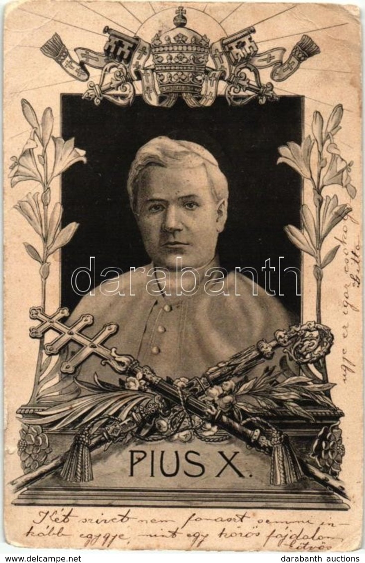 T3 X. Piusz Pápa / Pope Pius X. Art Nouveau  (EB) - Ohne Zuordnung
