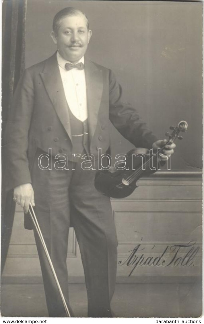 ** T2/T3 Toll Árpád Cigány Muzsikus és Hegedűművész / Hungarian Gypsy Violinist And Musician. Photo (EK) - Ohne Zuordnung