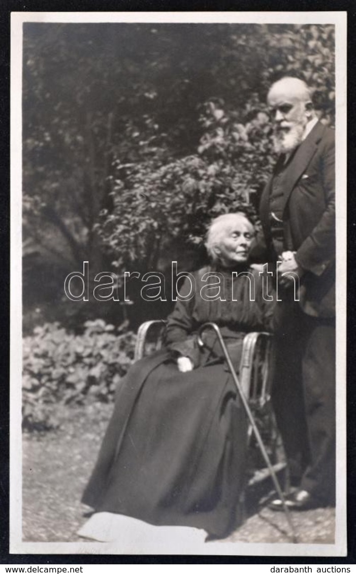 Procopius Béla (1868-1945) Numizmatikus édesanyjával Fotó Képeslapja (138x86mm) / Photo Postcard Of Béla Procopius (1868 - Sin Clasificación