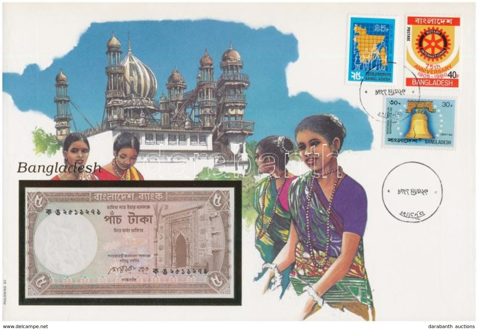 Bangladesh 1981. 5T Felbélyegzett Borítékban, Bélyegzéssel T:I Bangladesh 1981. 5 Taka In Envelope With Stamp And Cancel - Sin Clasificación