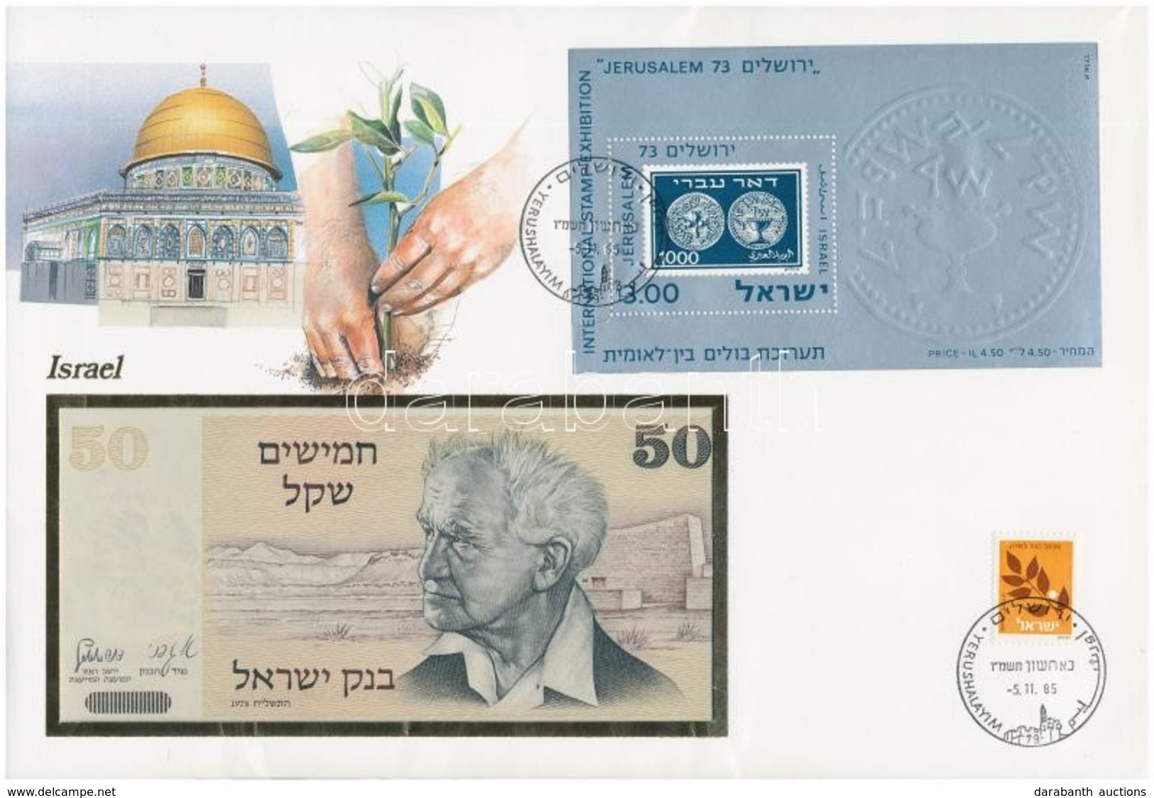 Izrael 1978. 50S Felbélyegzett Borítékban, Bélyegzéssel T:1
Israel 1978. 50 Sheqalim In Envelope With Stamp And Cancella - Sin Clasificación